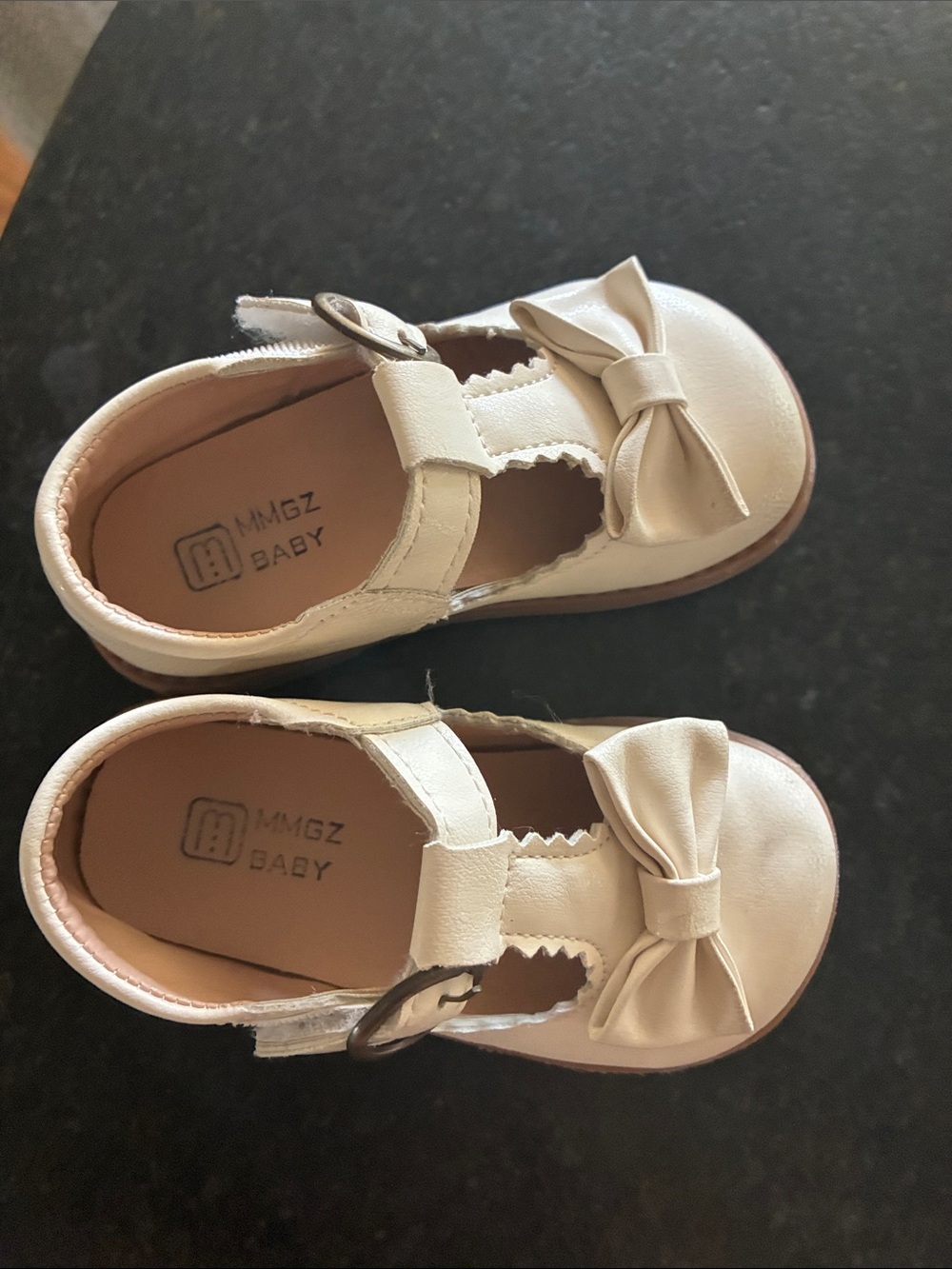 MMGZ Baby Cream Bow Mary Jane Kids Shoes